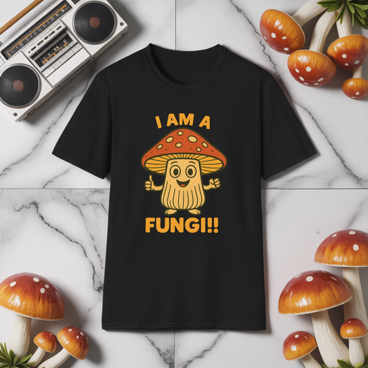 I Am A Fungi Shirt - Cute Mushroom Tee, Funny Fungi Pun T-Shirt, Cottagecore Goblincore Botanical Humor Top - Nature Lover Gift