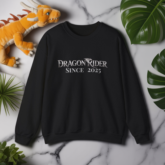 Dragon Rider Sweatshirt | Unisex Fantasy Gamer Crewneck | Nerdy Cozy Mythical Gift | Medieval Dragon Pullover | Geek Cosplay Style