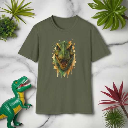 Vintage T-Rex Dinosaur Graphic Tee, Watercolor Dino Art Shirt Teens Adults, Unique Dinosaur Lover Gift, Jurassic Apparel