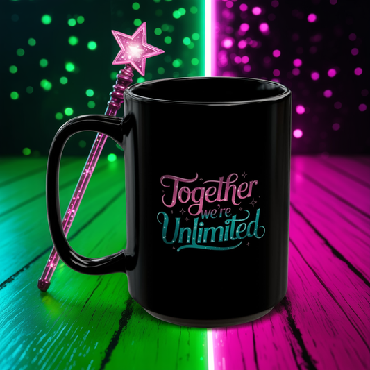 “Unlimited – Together We’re Unlimited” Wicked Inspired Quote Mug 11oz or 15oz | Musical Theater Gift for Friends, Couples, Wicked Fans