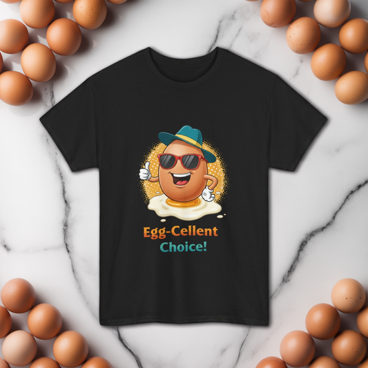 Funny Egg Shirt | Egg-Cellent Choice T-Shirt | Pun Food Tee | Breakfast Lover Gift | Cool Cartoon Egg Shirt | Dad Joke Shirt