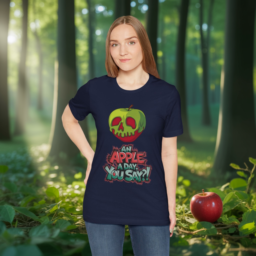 Funny Apple Skull Shirt – An Apple A Day You Say? – Grunge Fruit Tee – Y2K Nostalgia T‑Shirt – Gift for Fruit Lovers