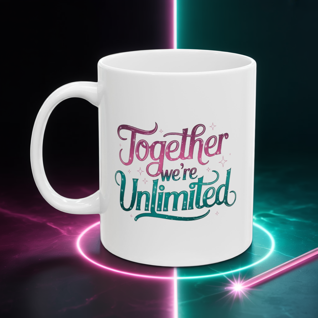 Together We’re Unlimited Mug – Wicked Musical Inspired Gift, Broadway Theater Quote Coffee Cup, Friendship Empowerment Mug, 11oz & 15oz
