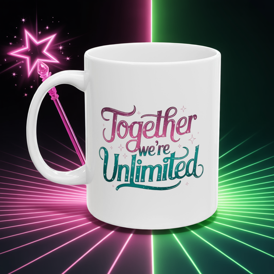 Together We’re Unlimited Mug – Wicked Musical Inspired Gift, Broadway Theater Quote Coffee Cup, Friendship Empowerment Mug, 11oz & 15oz