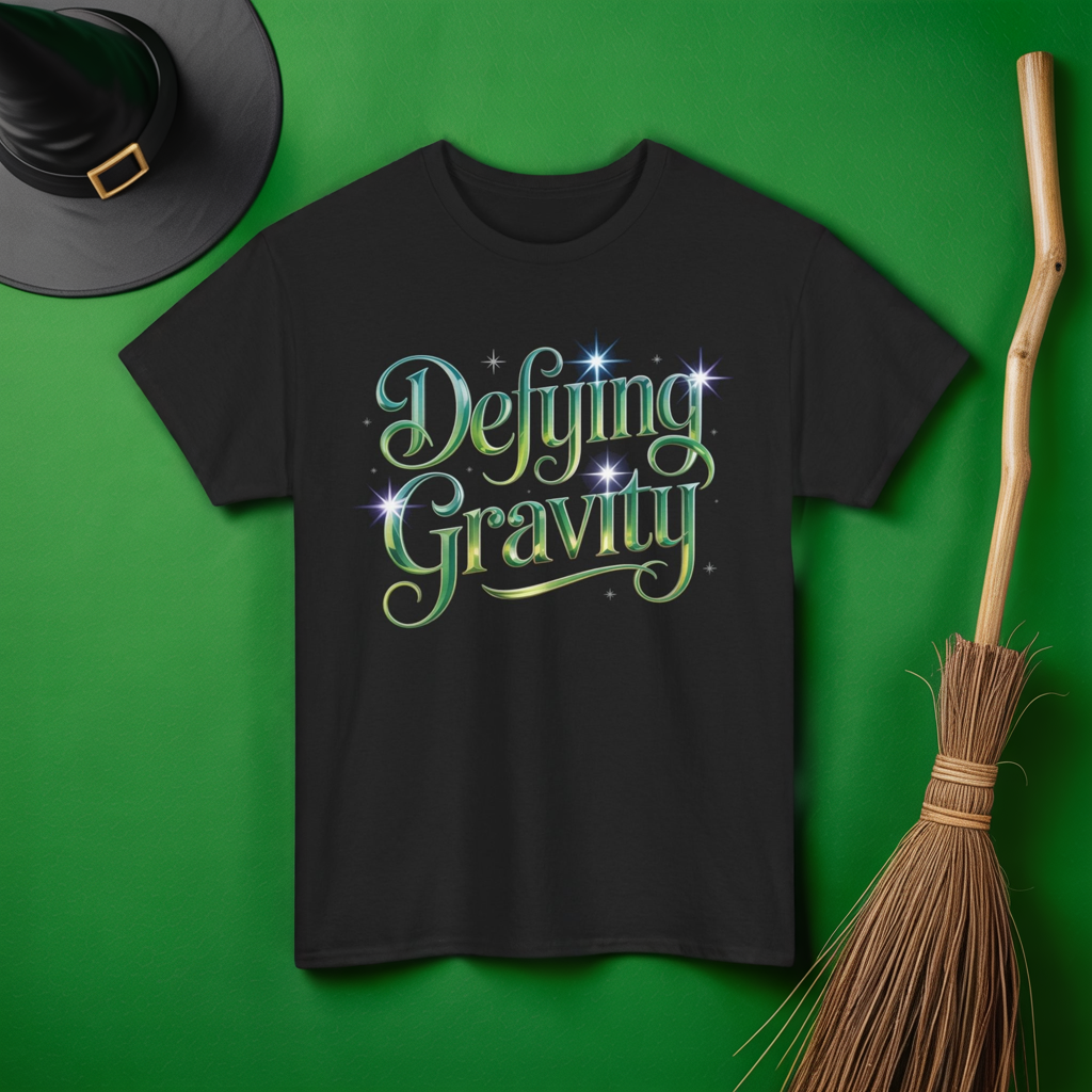 Defying Gravity Wicked Musical Quote Tee – Broadway Fan Shirt, Inspirational Wizard of Oz Graphic Tee, Musical Theatre Unisex T-Shirt