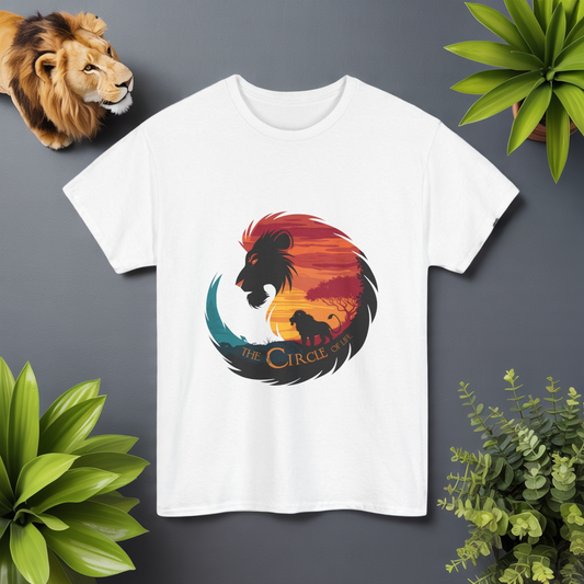 The Circle of Life Lion Shirt – Sunset Safari Wildlife Graphic Tee – Inspirational Nature T-Shirt for Animal Lovers & Adventure Fans