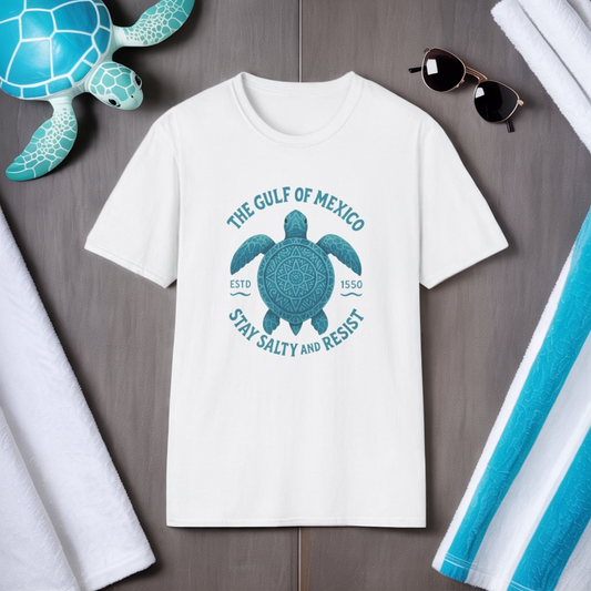 Gulf of Mexico Watercolor Sea Turtle T-Shirt - Ocean Wildlife Tee - Nature Lover Gift - Summer Beach Top - Coastal Art Graphic Tee