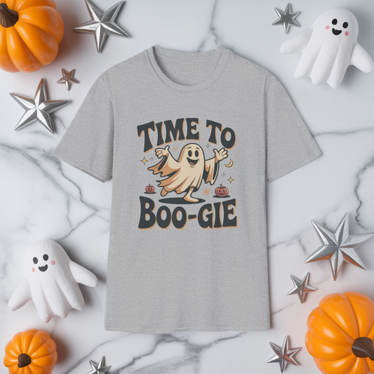 Time To Boo-gie Ghost Dance Halloween T-Shirt • Retro Spooky Ghost Tee • Funny Boo-gie Costume Tee • Spooky Season Graphic Shirt