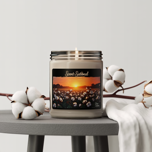 Clean Cotton Candle, Fresh Linen Scented Soy Candle, Cozy Home Candle Gift, Long Burn Time, Eco-Friendly Candle, Relaxing Room Fragrance