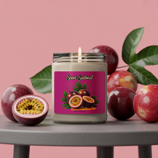 Peppered Passionfruit Candle, Fruity Scented Soy Candle, Tropical Aromatherapy Candle, Long Burn Gift, Luxury Home Decor, Self Care Candle