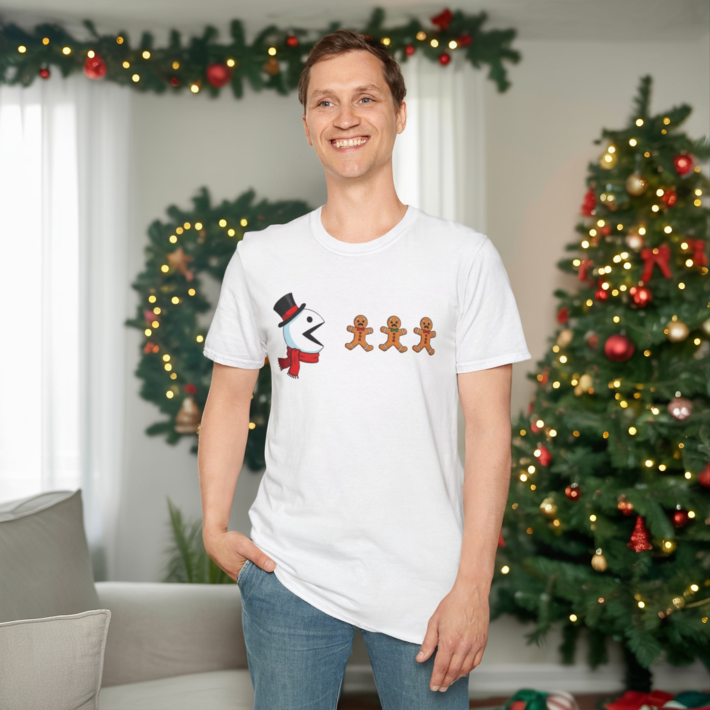 Funny Snowman And Gingerbread T-Shirt, Cute Christmas Tee, Holiday Humor Shirt, Festive Graphic Tee For Men And Women, Winter Gift Idea