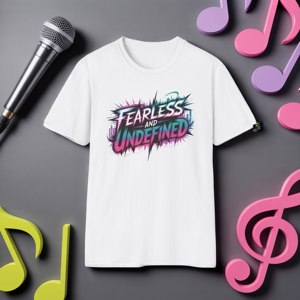 Fearless And Undefined T-Shirt, KPop Anime Inspired Graphic Tee, Empowering Quote Shirt, Bold Aesthetic Top For Fans, Dreamers, And Performers
