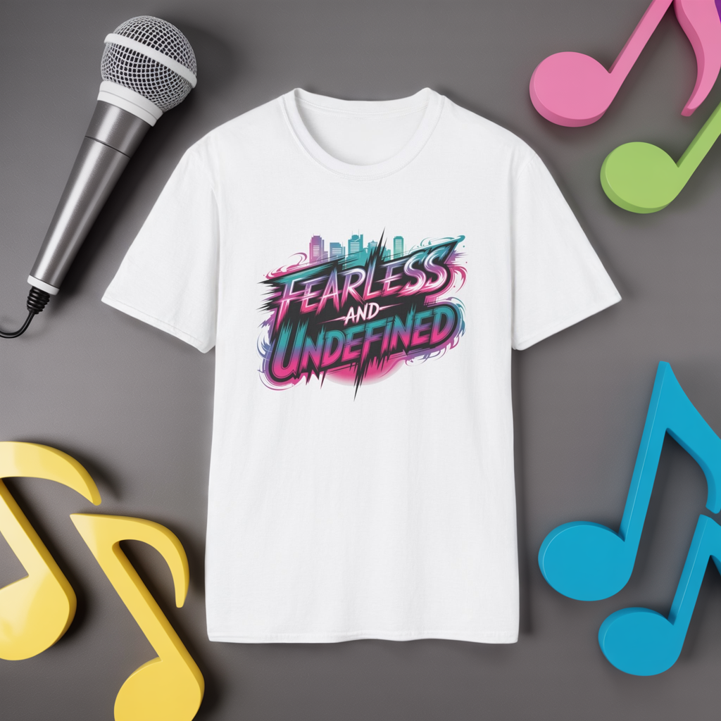 Fearless And Undefined T-Shirt, KPop Anime Inspired Shirt, Bold Motivational Tee, Neon Graphic Top, Empowering Streetwear For Fans And Dreamers