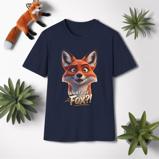 What The Fox T-Shirt, Funny Fox Graphic Tee, Animal Lover Shirt, Cute Pun Gift, Woodland Animal Top, Fun Casual Shirt For Men And Women