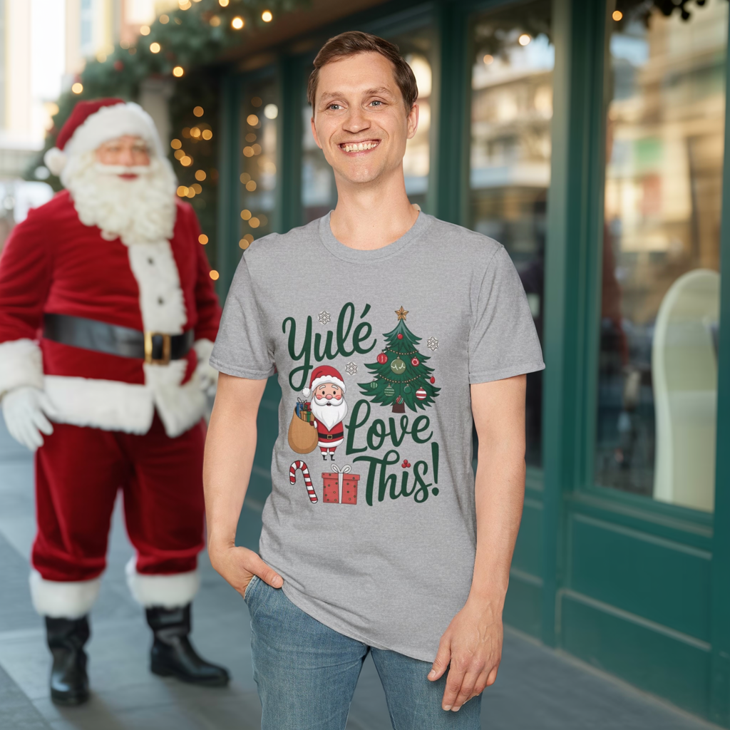 Yulé Love This Christmas T-Shirt, Funny Santa Holiday Tee, Cute Pun Xmas Shirt, Festive Unisex Top, Fun Gift For Friends And Family