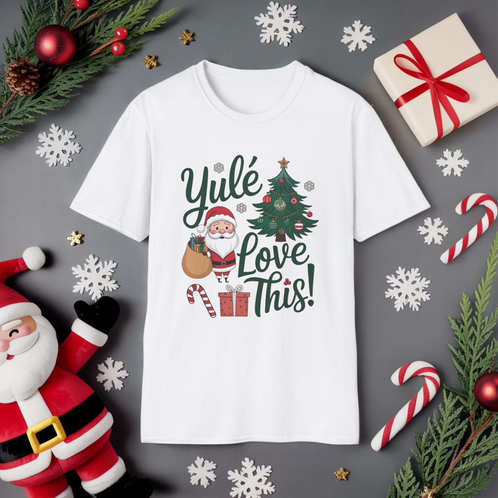 Yulé Love This Christmas T-Shirt, Funny Santa Holiday Tee, Cute Pun Xmas Shirt, Festive Unisex Top, Fun Gift For Friends And Family