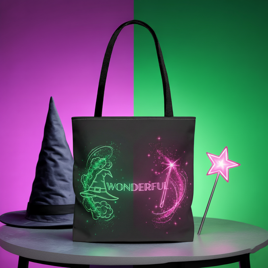 Wonderful Broadway-Inspired Tote Bag, Magical Neon Canvas Bag, Theater Lover Gift, Cute Reusable Eco Tote, Musical Fan Aesthetic Bag