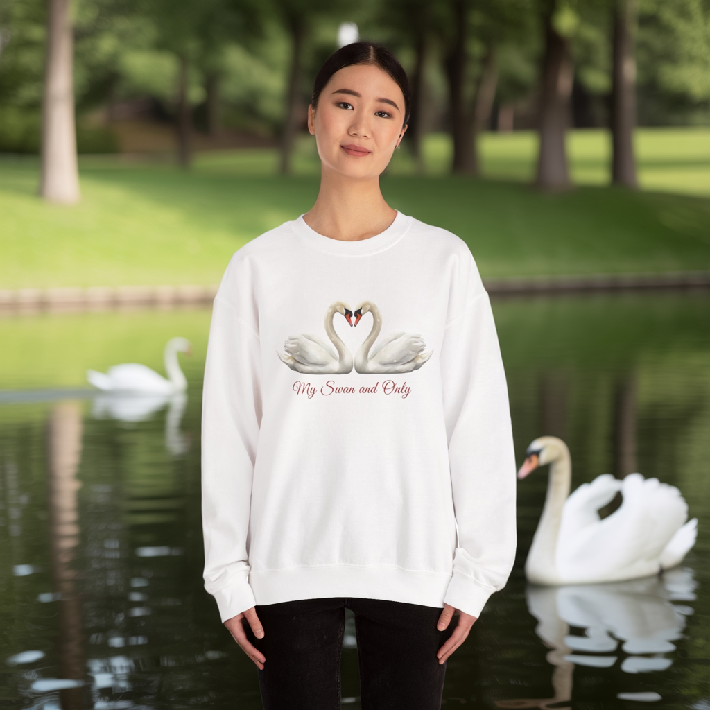My Swan And Only Sweatshirt, Swan Love Sweater, Romantic Couple Gift, Valentine Sweatshirt, Anniversary Love Pullover