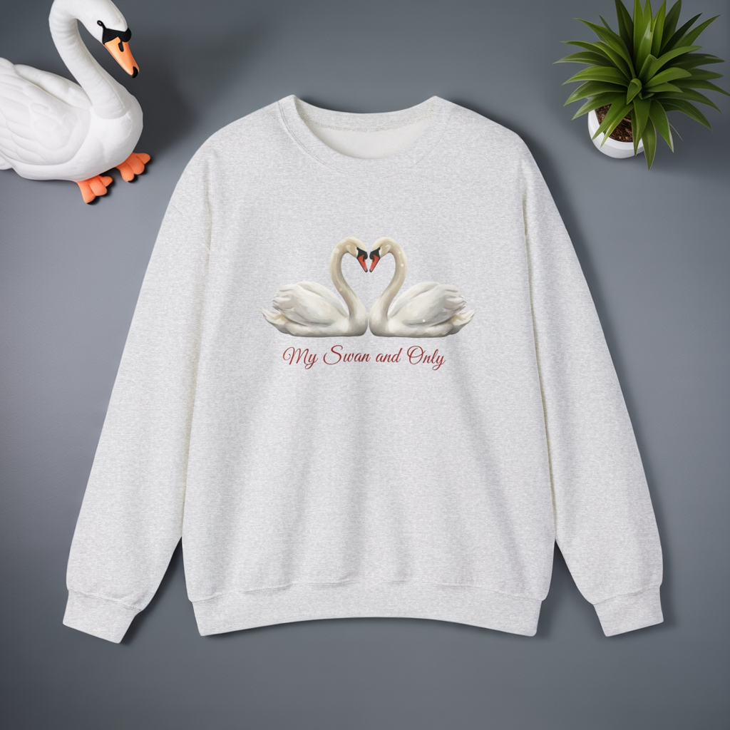 My Swan And Only Sweatshirt, Swan Love Sweater, Romantic Couple Gift, Valentine Sweatshirt, Anniversary Love Pullover