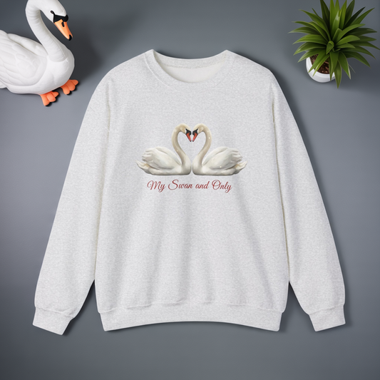 My Swan And Only Sweatshirt, Swan Love Sweater, Romantic Couple Gift, Valentine Sweatshirt, Anniversary Love Pullover