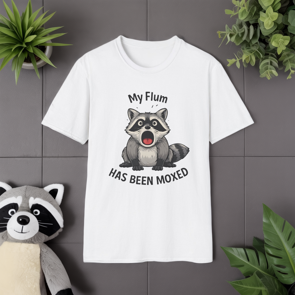 My Flum Has Been Moxed Shirt, Funny Raccoon T Shirt, Flummoxed Word Play Tee, Cute Shocked Raccoon Graphic Tee, Sarcastic Humor Shirt Gift