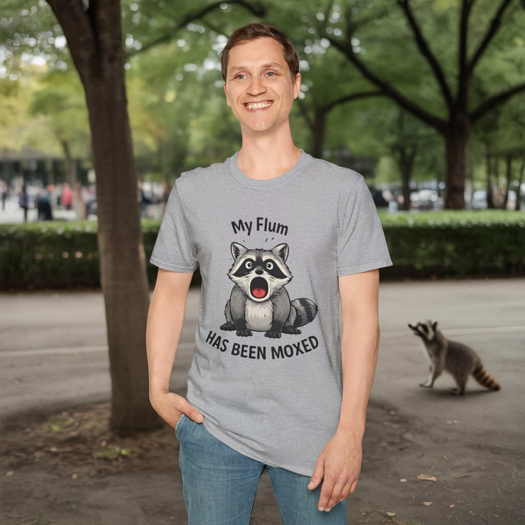 My Flum Has Been Moxed Shirt, Funny Raccoon T Shirt, Flummoxed Word Play Tee, Cute Shocked Raccoon Graphic Tee, Sarcastic Humor Shirt Gift