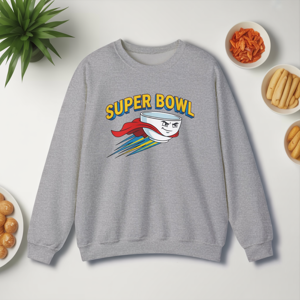Super Bowl Sweatshirt, Funny Super Bowl Shirt, Football Party Sweatshirt, Game Day Crewneck, Bowl Pun Sweatshirt, Unisex Graphic Crew