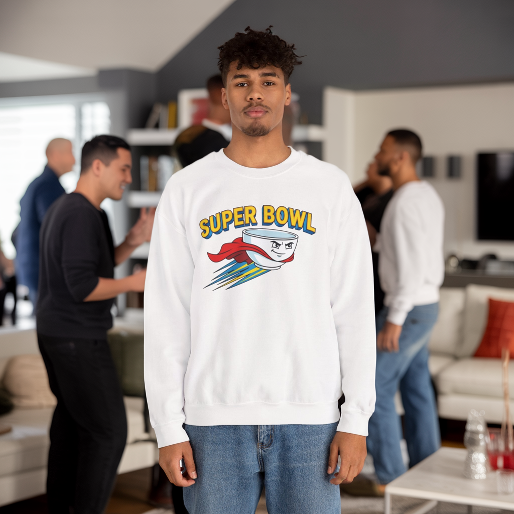 Super Bowl Sweatshirt, Funny Super Bowl Shirt, Football Party Sweatshirt, Game Day Crewneck, Bowl Pun Sweatshirt, Unisex Graphic Crew