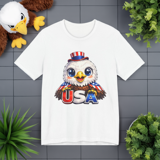 Cute USA Eagle Shirt, Patriotic Eagle T Shirt, Fourth Of July Shirt, American Flag Eagle Tee, Freedom Graphic Shirt, USA Pride Top