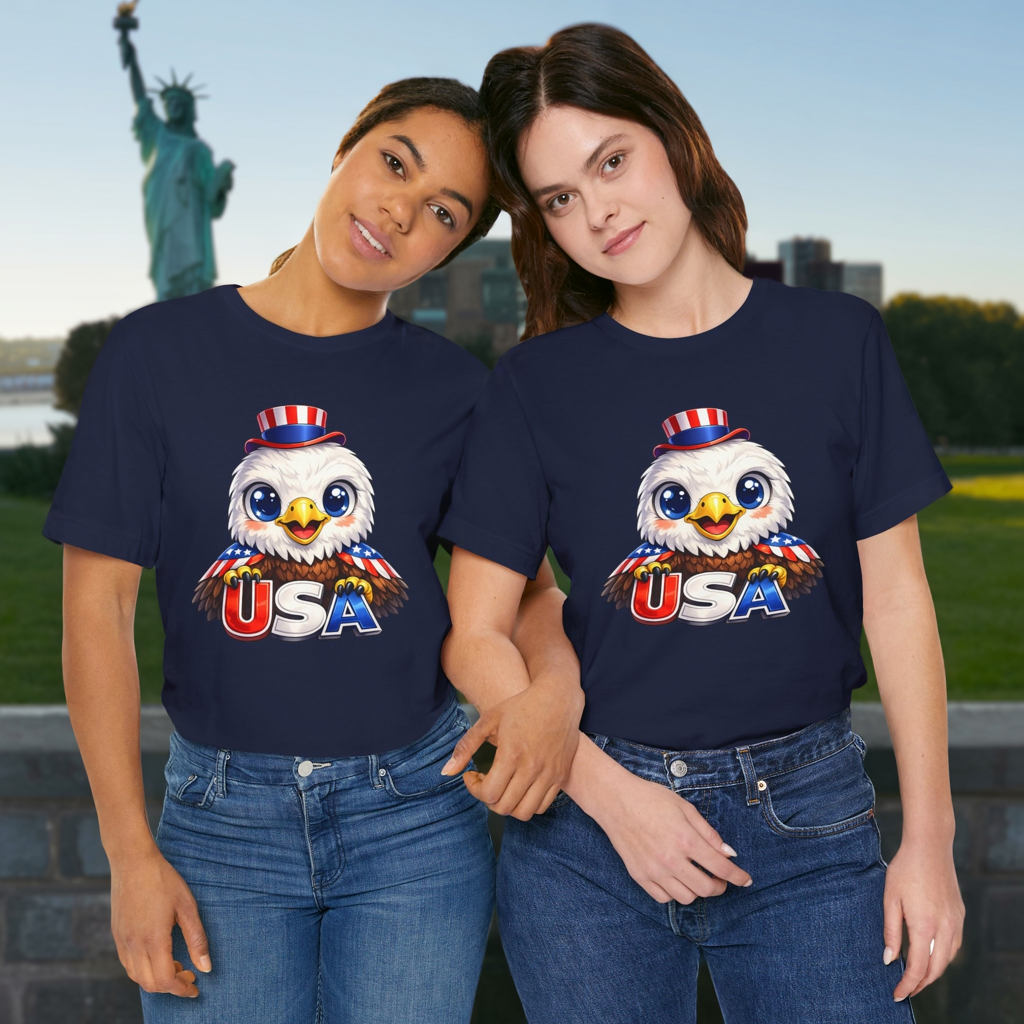 Cute USA Eagle Shirt, Patriotic Eagle T Shirt, Fourth Of July Shirt, American Flag Eagle Tee, Freedom Graphic Shirt, USA Pride Top