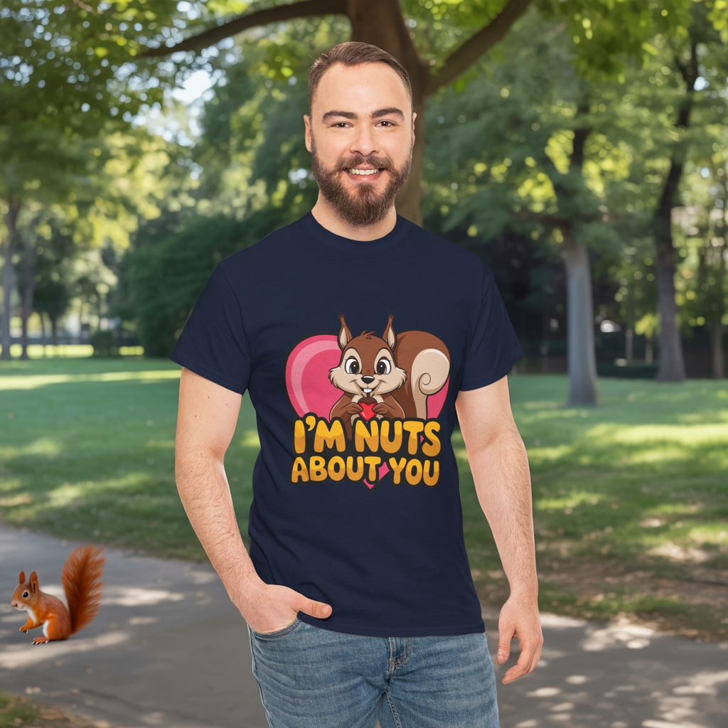I’m Nuts About You Shirt, Funny Valentine Shirt, Squirrel Love T Shirt, Cute Animal Pun Tee, Valentine Gift For Him Her