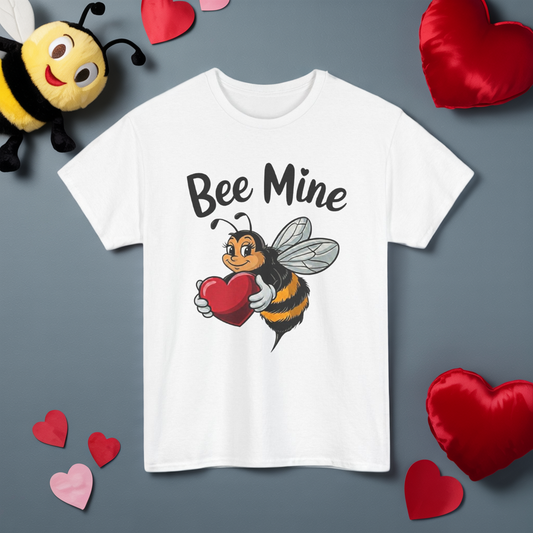 Bee Mine Shirt, Cute Valentine Shirt, Bee Love T Shirt, Funny Valentine Pun Tee, Heart Bee Graphic Shirt, Valentine Gift
