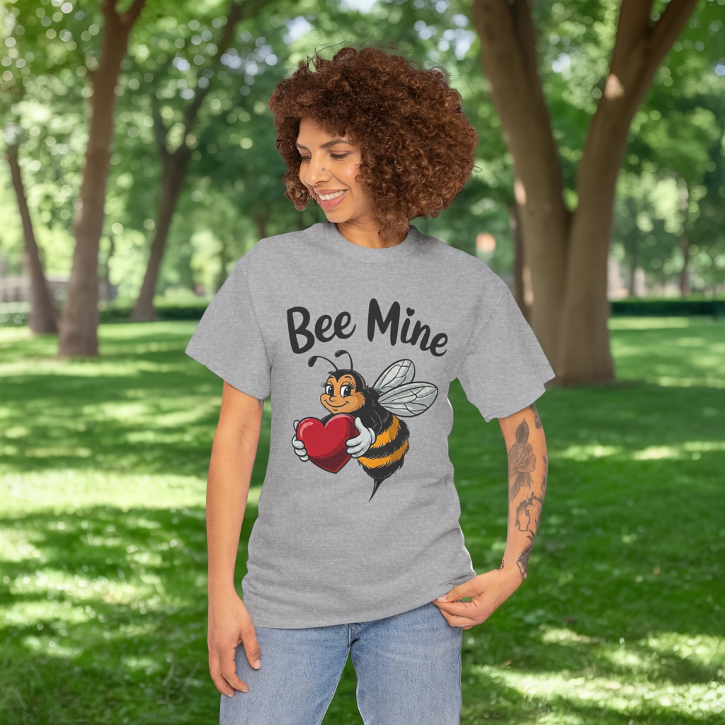 Bee Mine Shirt, Cute Valentine Shirt, Bee Love T Shirt, Funny Valentine Pun Tee, Heart Bee Graphic Shirt, Valentine Gift