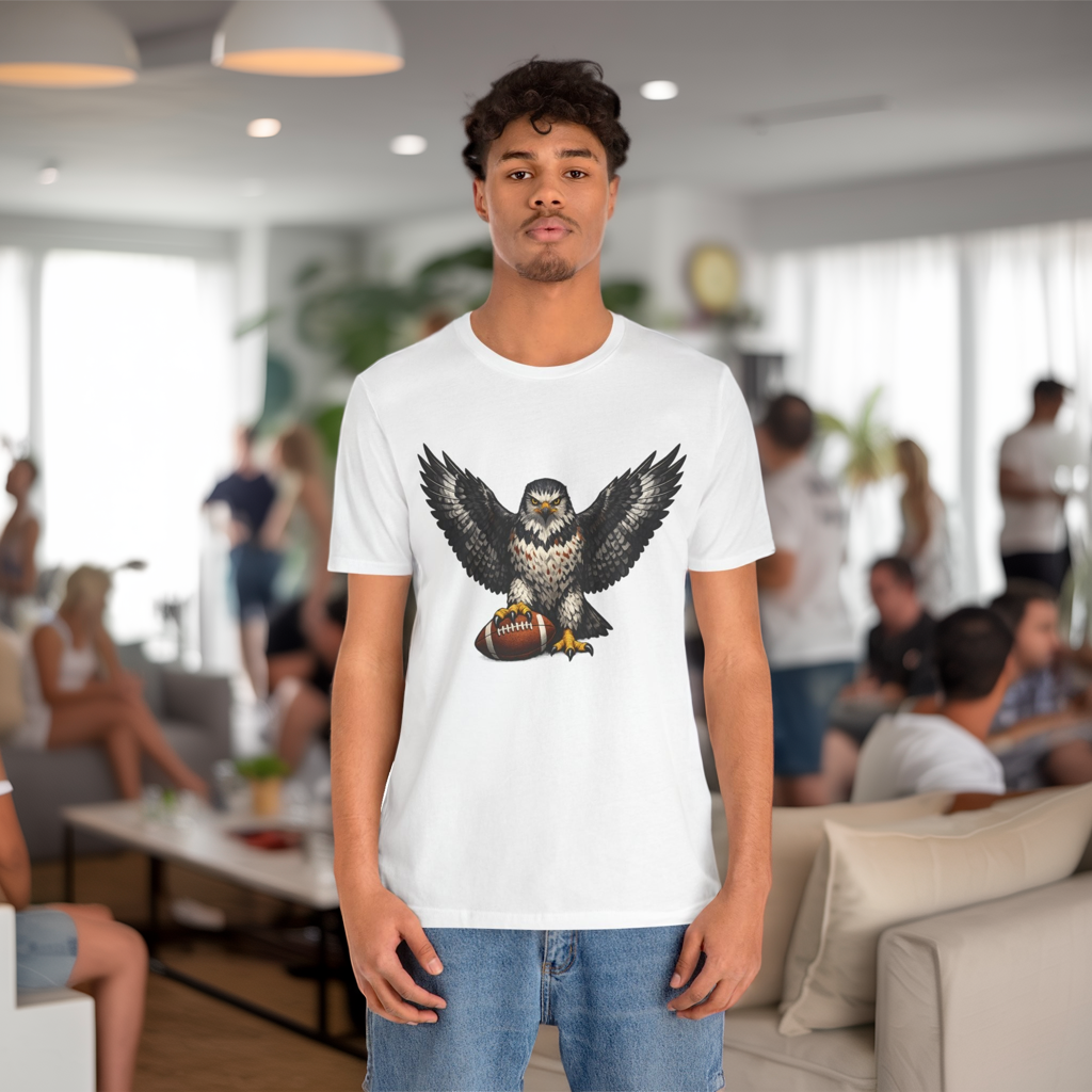 Hawk Football Shirt, Hawk Holding Football T Shirt, Hawk Mascot Tee, Football Bird Of Prey Shirt, Game Day Sports Tee, Hawk Fan Gift