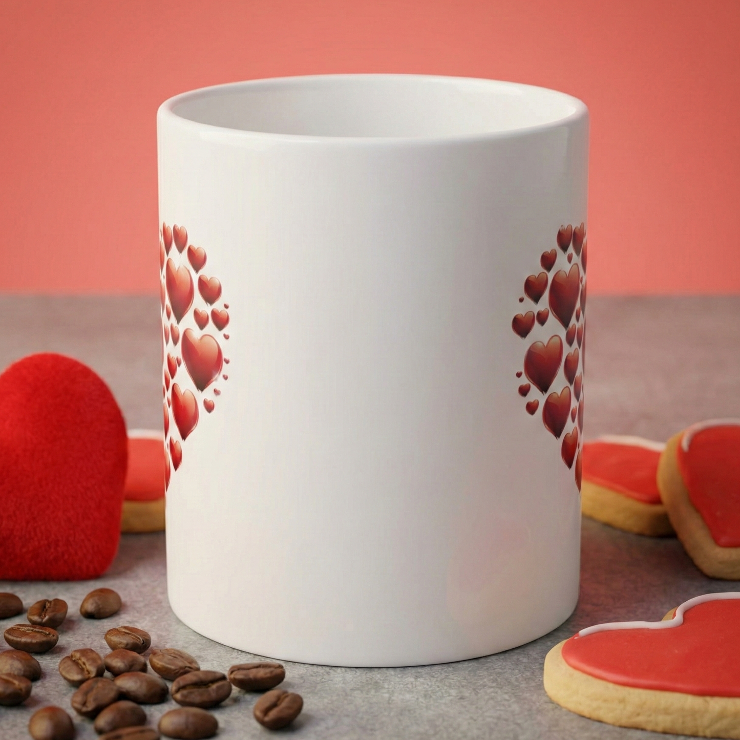 Valentine Heart Mug, Love Coffee Mug, Romantic Gift For Her, Cute Heart Coffee Cup, Anniversary Gift, Valentine Gift Idea, Couple Mug