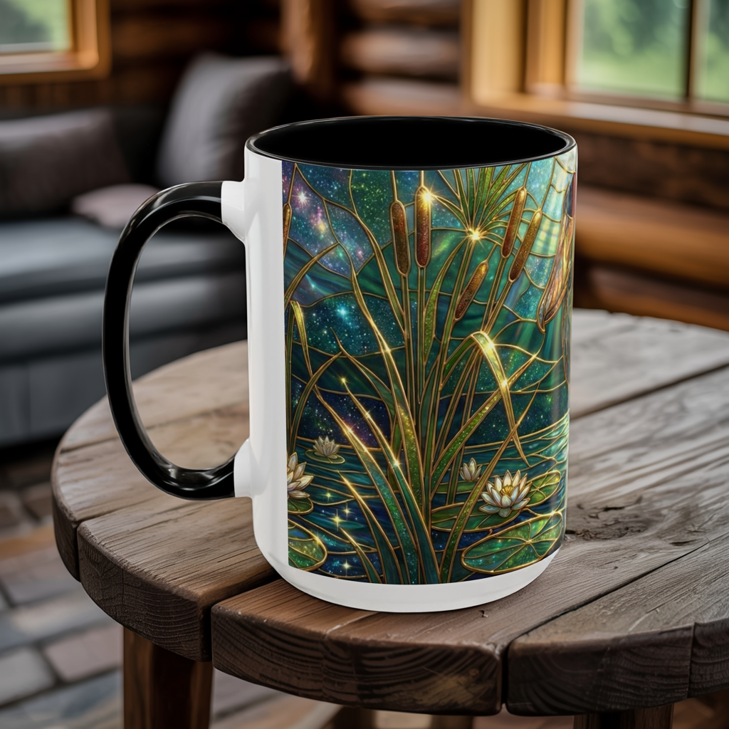 Shoebill Stork Mug, Stained Glass Bird Art, Prehistoric Animal Gift, Swamp Nature Coffee Cup, Galaxy Night, Ornithology Lover Present