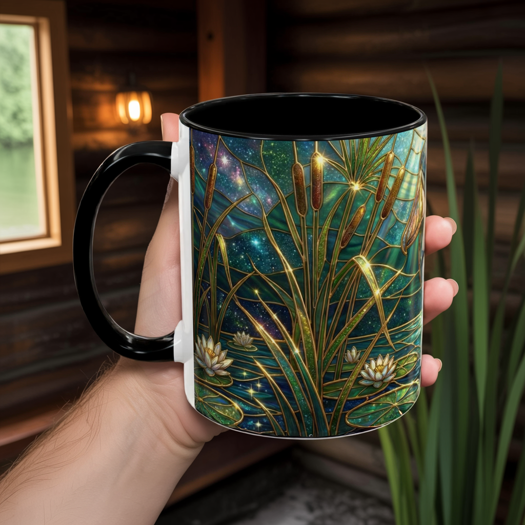 Shoebill Stork Mug, Stained Glass Bird Art, Prehistoric Animal Gift, Swamp Nature Coffee Cup, Galaxy Night, Ornithology Lover Present