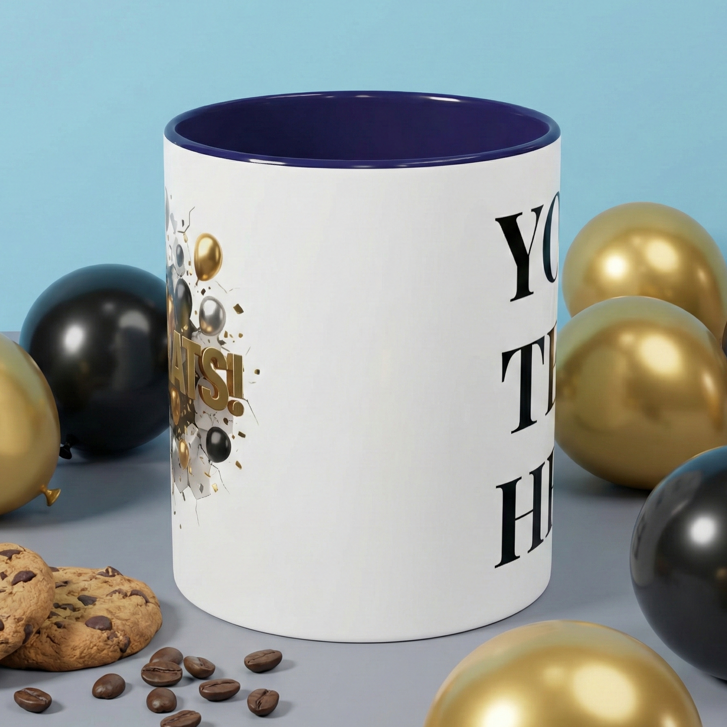 Personalized Congrats Mug, Custom Graduation Gift, Promotion Coffee Cup, New Dad Present, Teacher Appreciation Gift, Custom Name Cups