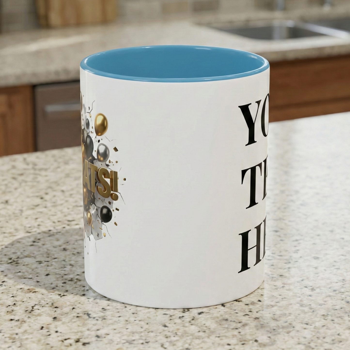 Personalized Congrats Mug, Custom Graduation Gift, Promotion Coffee Cup, New Dad Present, Teacher Appreciation Gift, Custom Name Cups