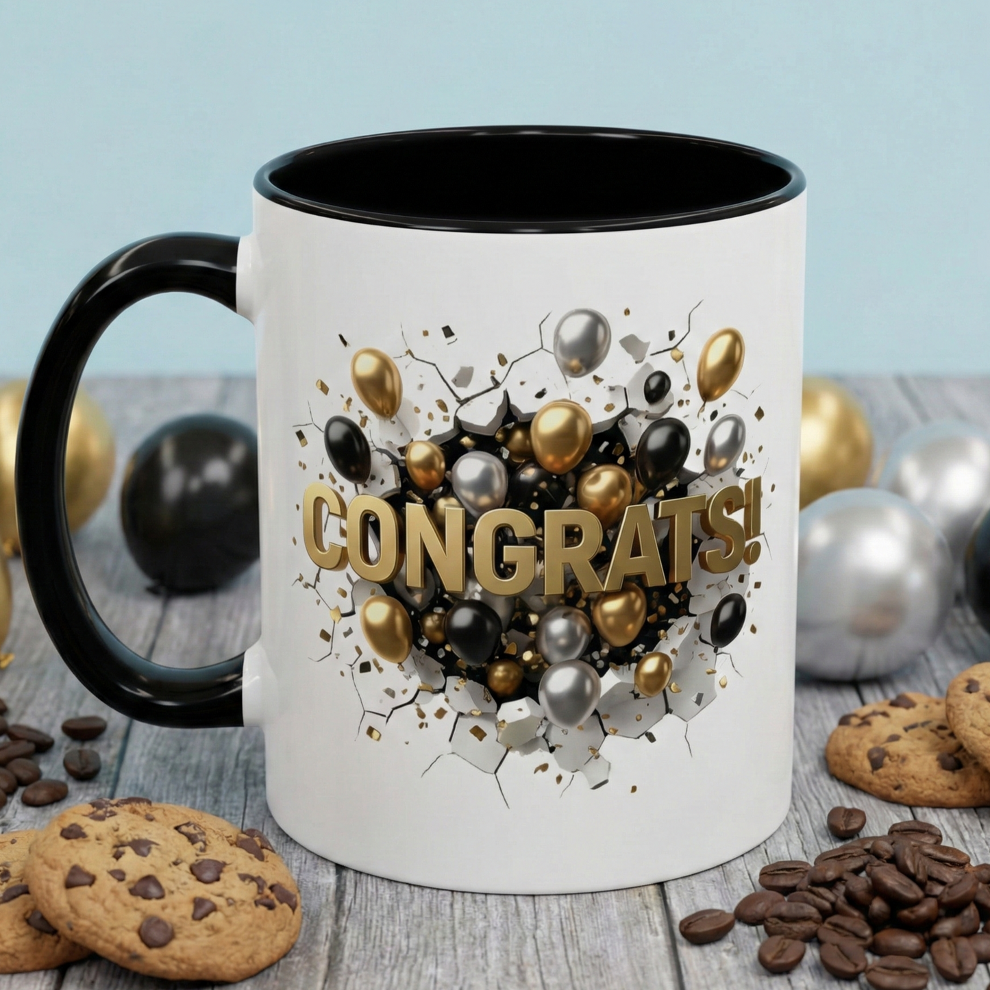 Personalized Congrats Mug, Custom Graduation Gift, Promotion Coffee Cup, New Dad Present, Teacher Appreciation Gift, Custom Name Cups