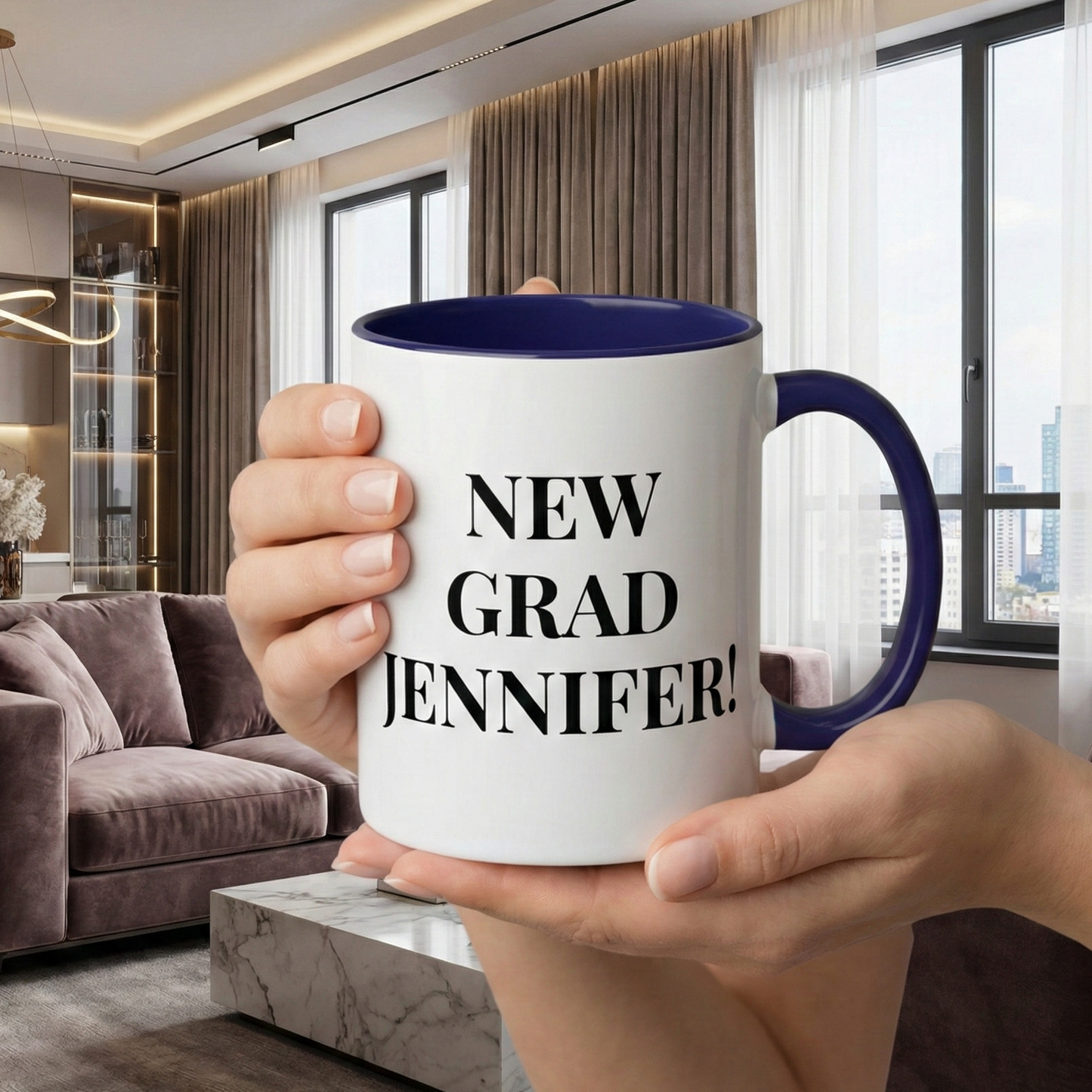 Personalized Congrats Mug, Custom Graduation Gift, Promotion Coffee Cup, New Dad Present, Teacher Appreciation Gift, Custom Name Cups