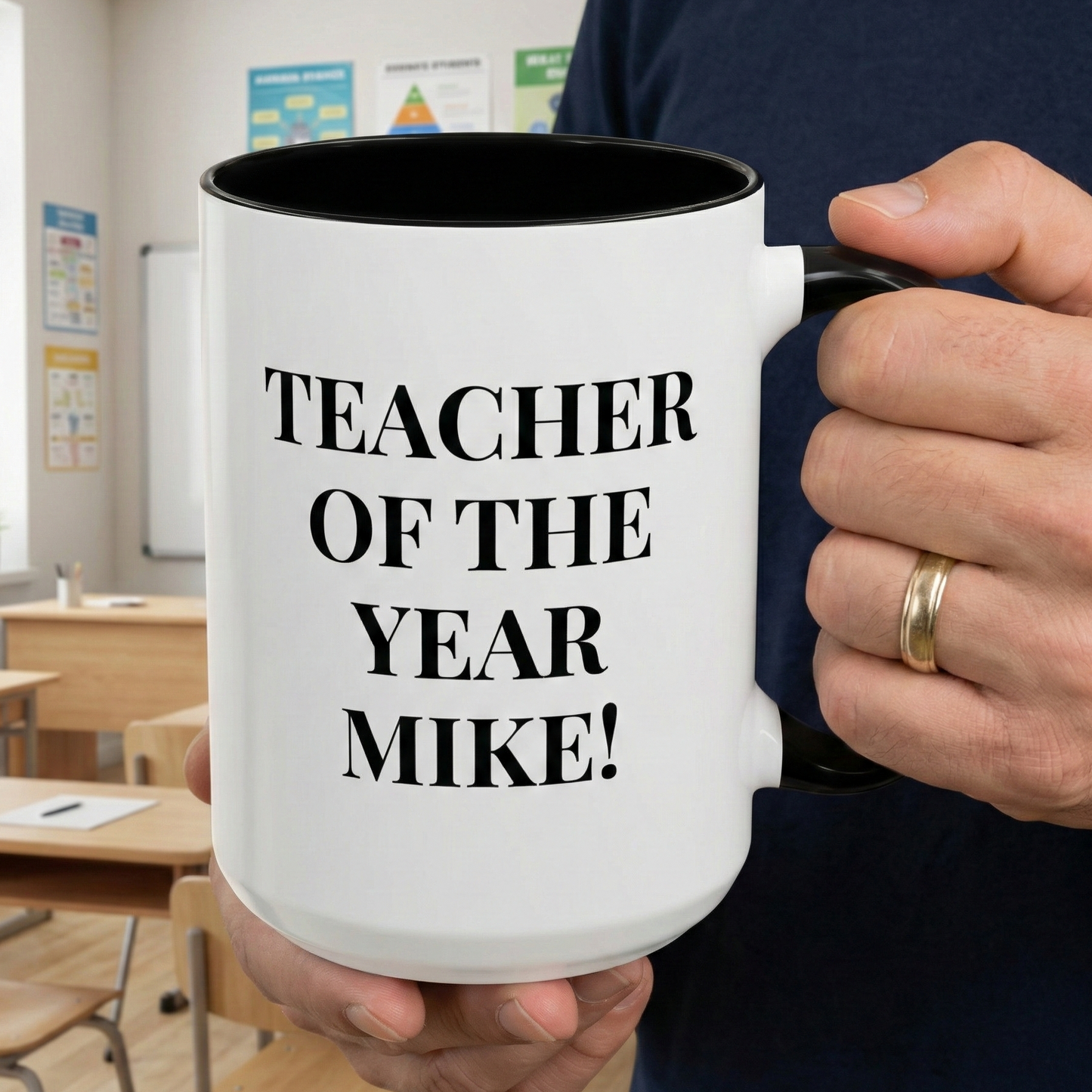 Personalized Congrats Mug, Custom Graduation Gift, Promotion Coffee Cup, New Dad Present, Teacher Appreciation Gift, Custom Name Cups