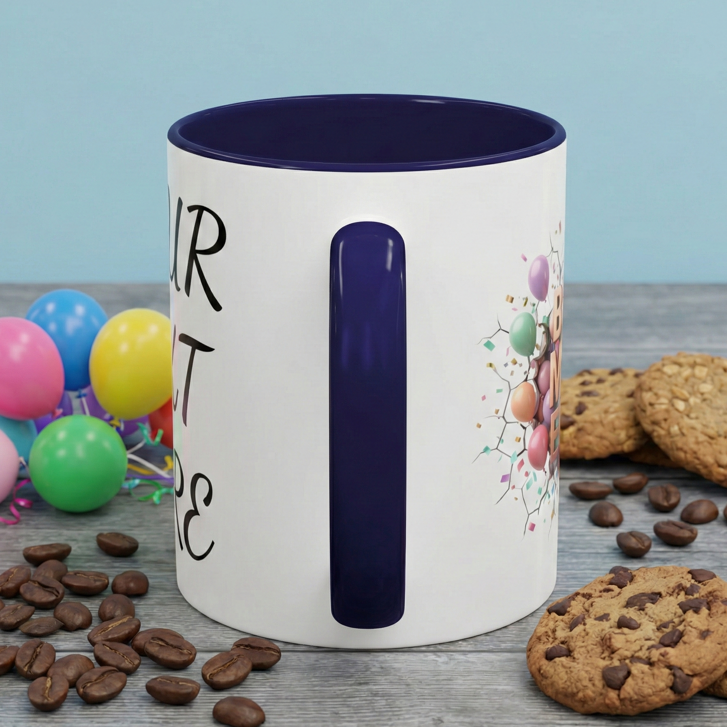 Personalized Mom Mug, Best Mom Ever Gift, Custom Name Coffee Cup, 3D Balloon Design, Mothers Day Gift, New Mom Gift 2025, Custom Mug