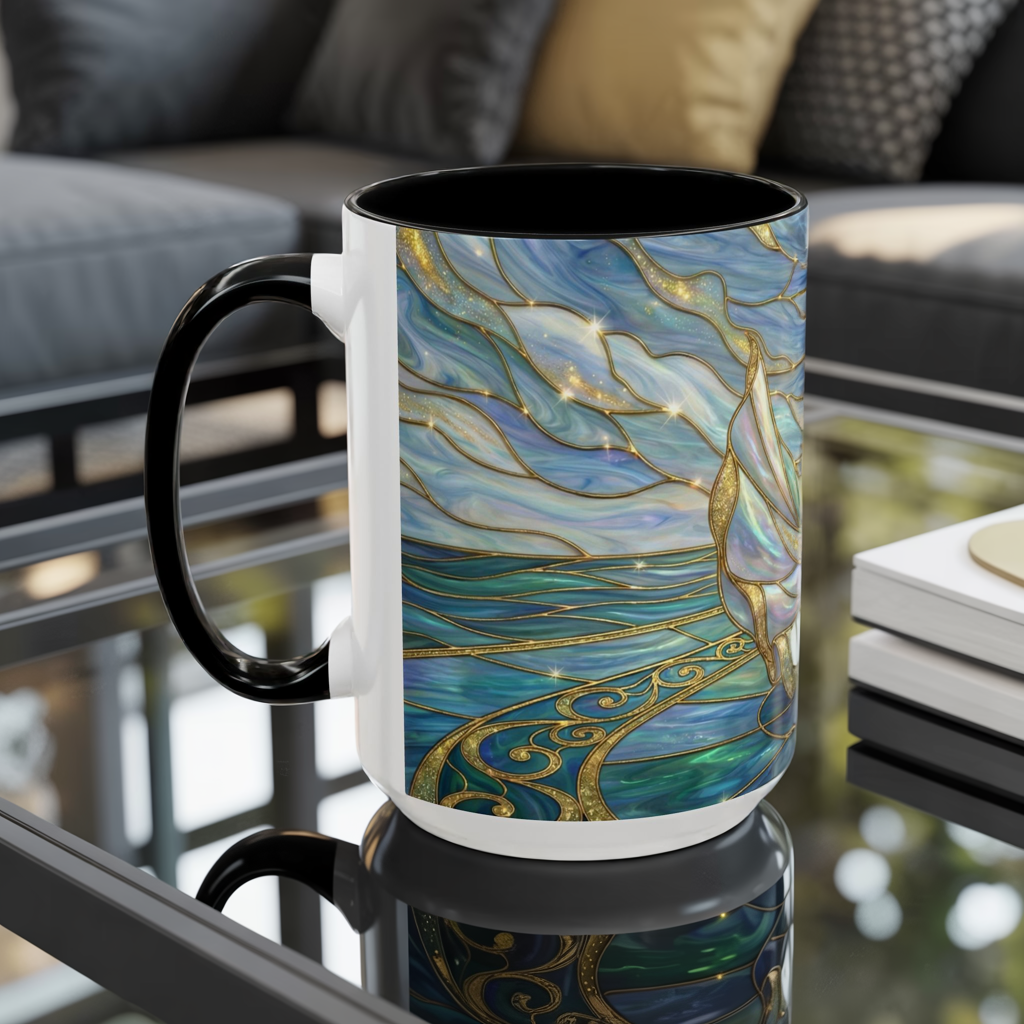 Stained Glass Mug, Dancing Couple Coffee Cup, Romantic Anniversary Gift, Ballroom Dancer Tea Cup, Wedding Present For Couple, Art Mug