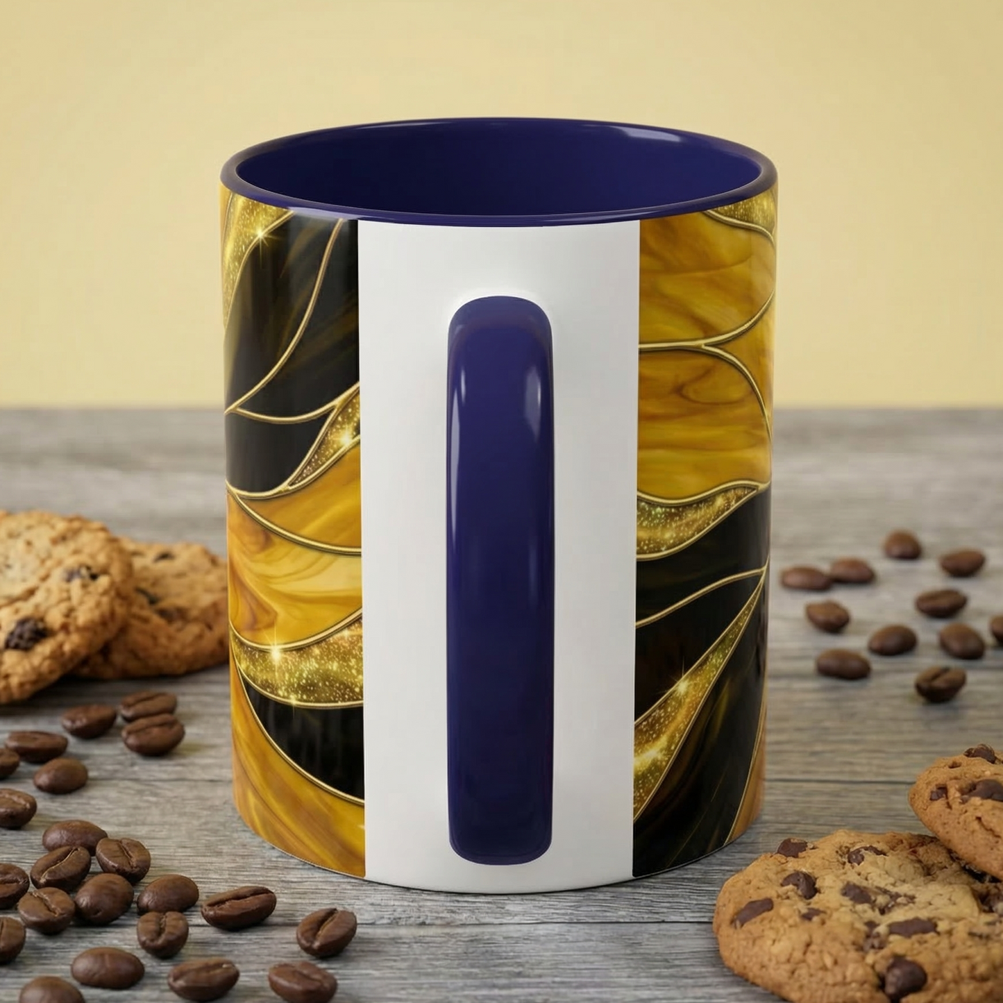 Stained Glass Gamer Mug, Gold Controller Coffee Cup, Video Game Gifts for Him, Gamer Boyfriend Gift, Teen Boy Gaming Mug, Desk Decor
