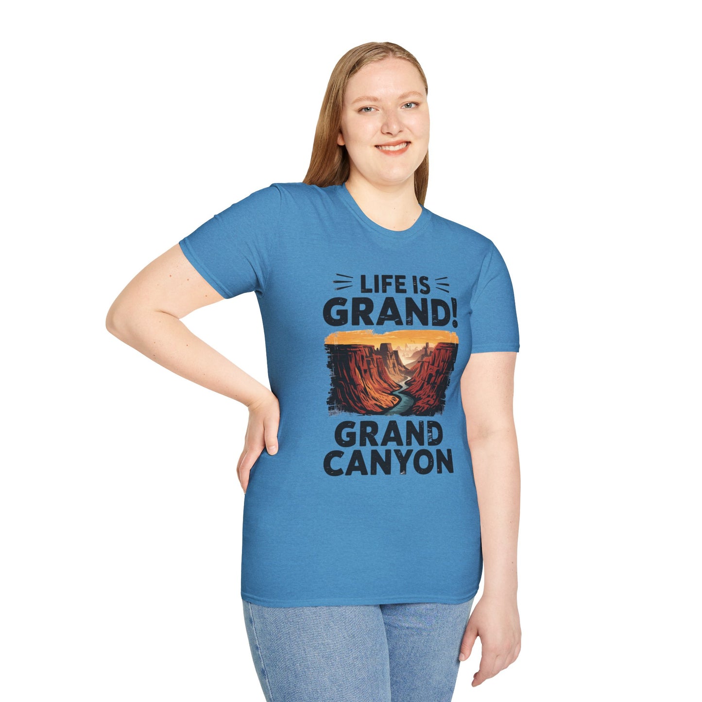 Life is Grand T-Shirt – Grand Canyon Graphic Tee | Funny National Park Shirt | Arizona Souvenir | Unisex Hiking Travel Gift Tee