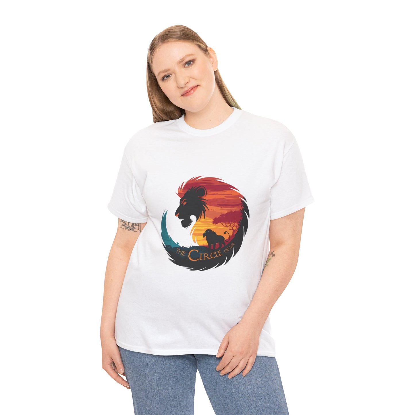 The Circle of Life Lion Shirt – Sunset Safari Wildlife Graphic Tee – Inspirational Nature T-Shirt for Animal Lovers & Adventure Fans