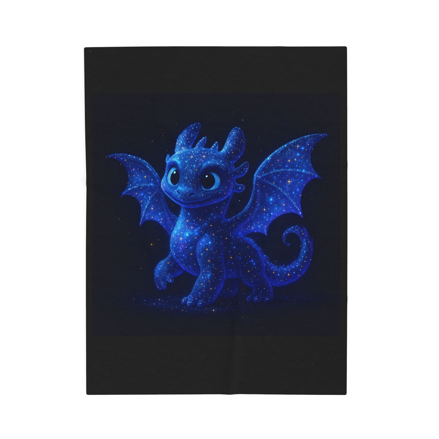 Galaxy Dragon Blanket - Cosmic Blue Fantasy Throw for Kids, Teens & Adults | Soft Plush Bed Decor | Dragon Lover Gift Idea