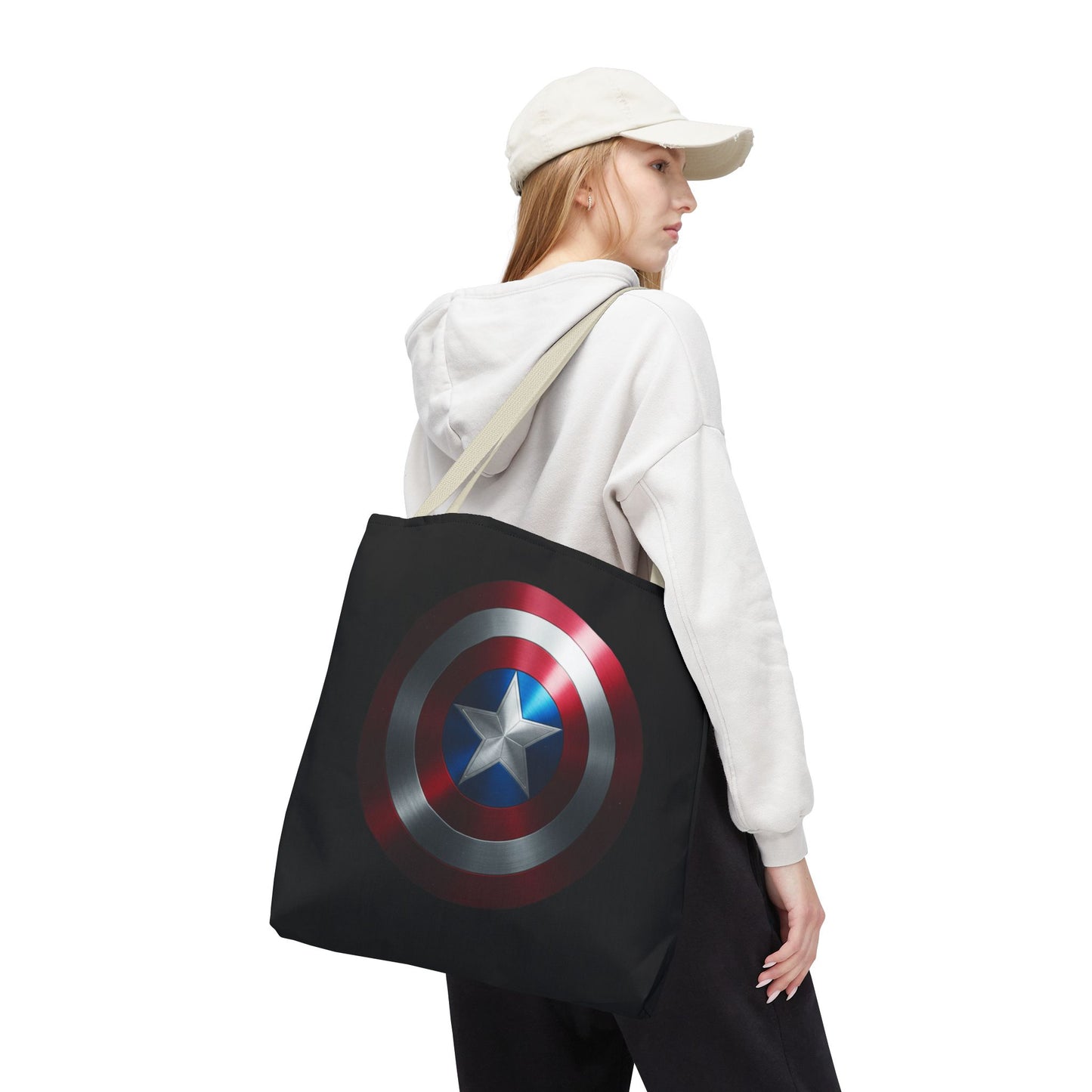 Heroic Shield Tote Bag - Stylish Marvel-Inspired Carryall for Fans