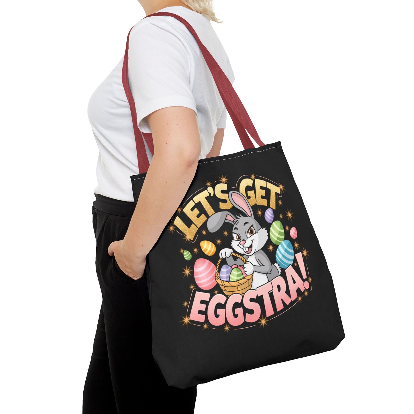 Easter Bunny Tote Bag - 'Leg's Get Eggstra'